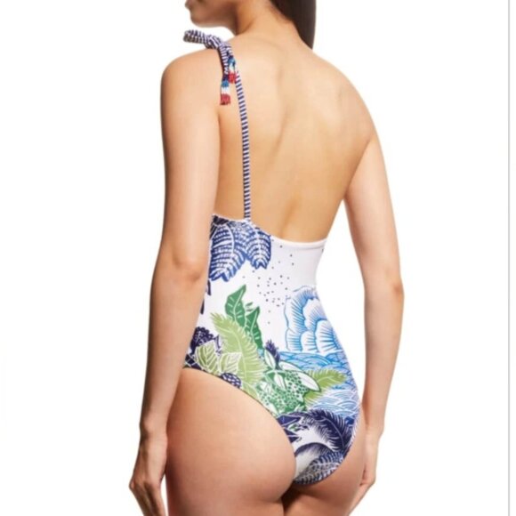 FARM Rio Anthropologie Graphic Rio One-Piece Swimsuit Sz M Retail Price $185.00 - Picture 6 of 16